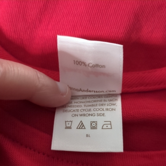 Hanna Andersson Pocket Art Dress Rabbit Graphic Bright Red Size 10 (140cm) - Picture 6 of 6